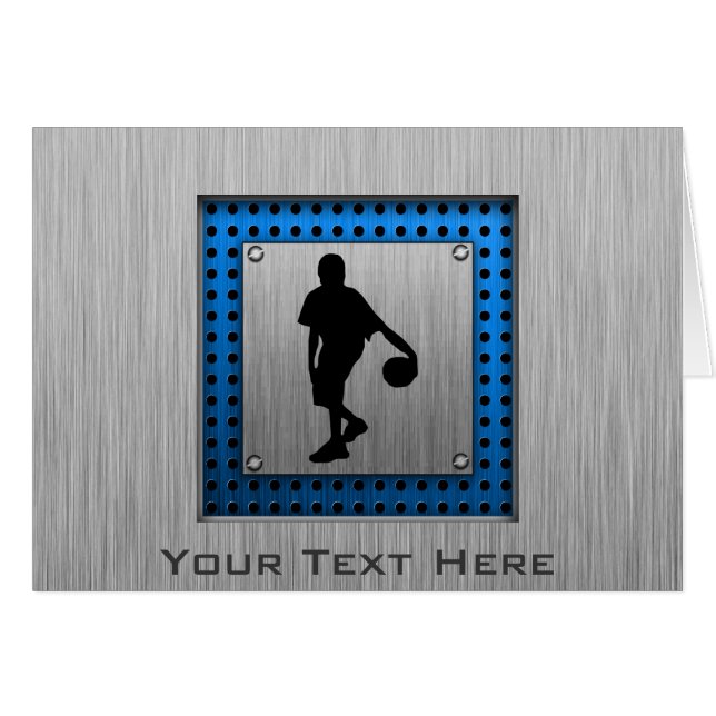 Brushed ALuminum look Basketball Player (Front Horizontal)