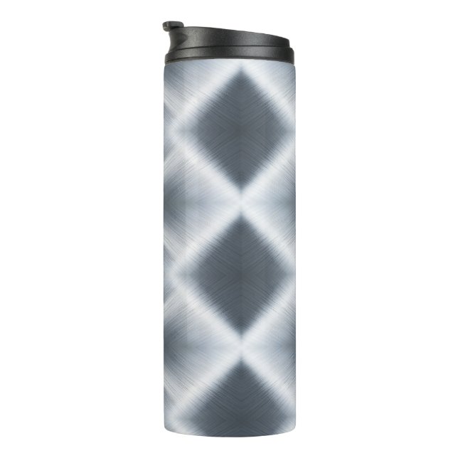 Brushed Aluminum Macro Texture Thermal Tumbler (Rotated Right)