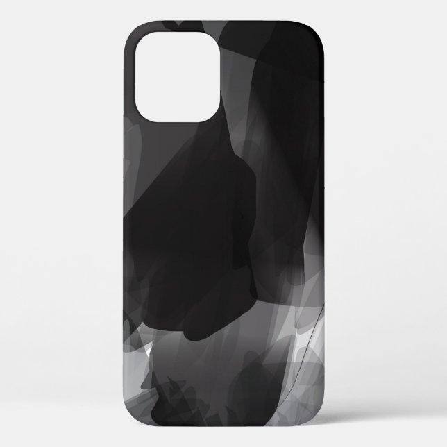 Brushed Black and white Painted Abstract Backgroun Case-Mate iPhone Case (Back)
