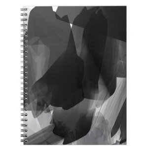 Brushed Black and white Painted Abstract Backgroun Notebook