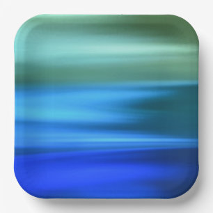 Brushed Blues Paper Plate