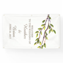 Brushed Branches Wedding Banner