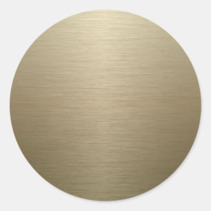 Brushed Bronze Classic Round Sticker