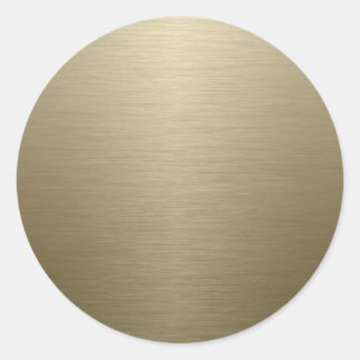 Brushed Bronze Classic Round Sticker