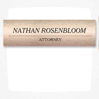 Brushed Bronze Professional Executive ID Name Tag