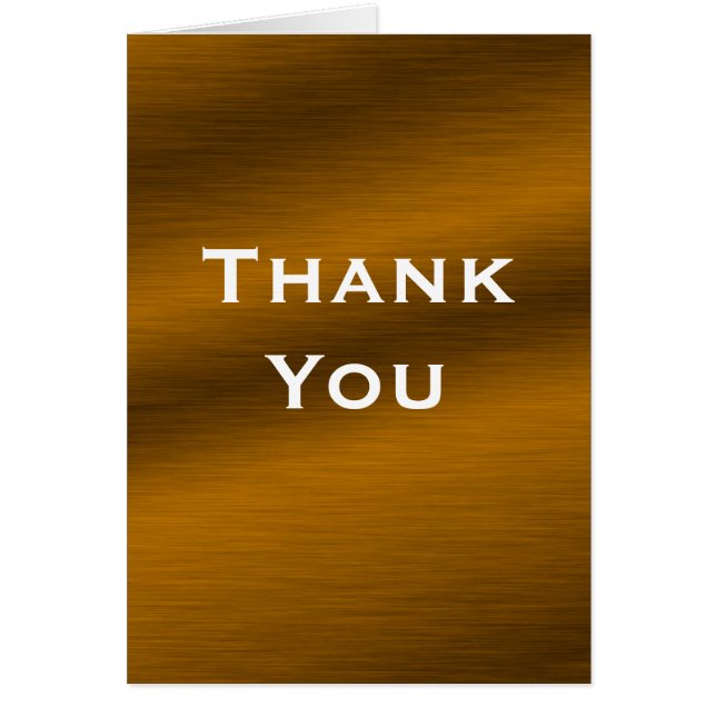 Brushed Bronze Thank You Card (Front)