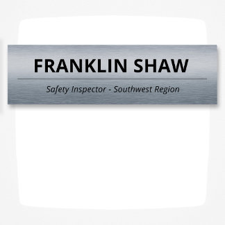 Brushed Charcoal Company Professional ID Name Tag