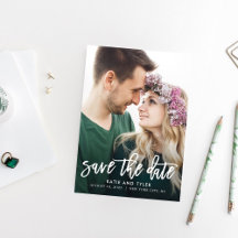 Brushed Charm Editable Colour Save The Date Card