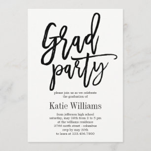 Brushed Charm Graduation Party Invitation