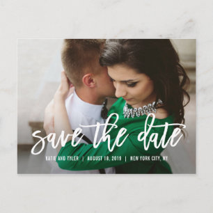 Brushed Charm Save The Date Postcards