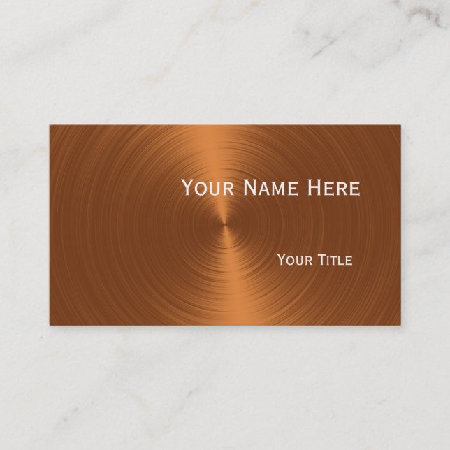 Brushed Copper #1A Business Card (Front)