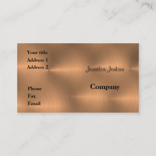 Brushed Copper Business Card