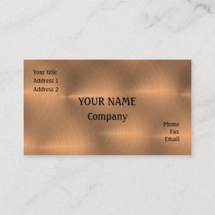 Brushed Copper Business Card