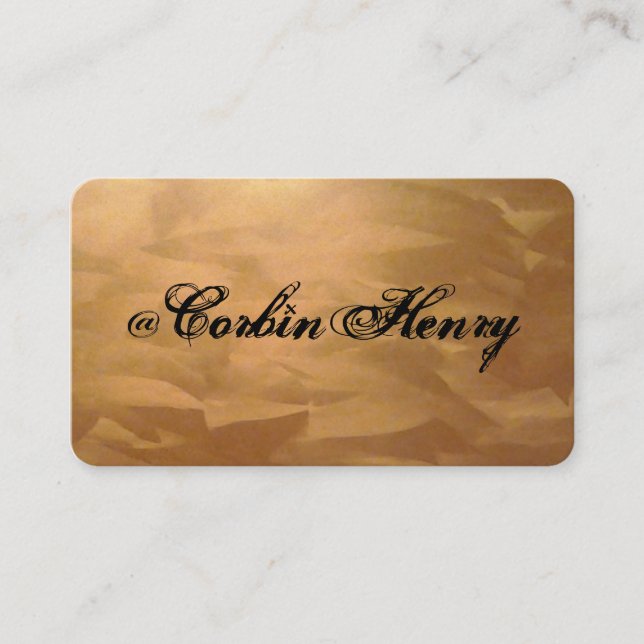 Brushed Copper Business Cards (Front)
