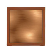Brushed Copper Look Desk Organiser (Back)