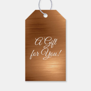 Brushed Copper Look Gift Tags