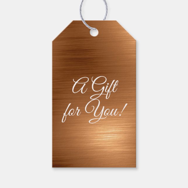 Brushed Copper Look Gift Tags (Front)