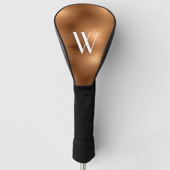 Brushed Copper Look Golf Head Cover (Front)