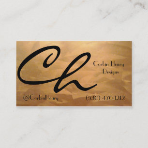 Brushed Copper Metallic Business Card