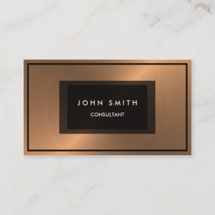 Brushed Copper Metallic Look, Two Sided Business Card