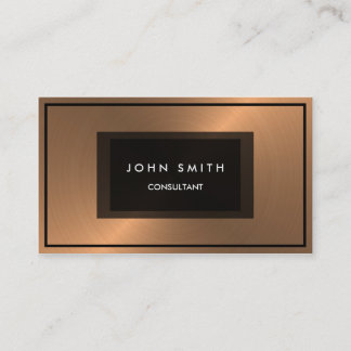 Brushed Copper Metallic Look, Two Sided Business Card