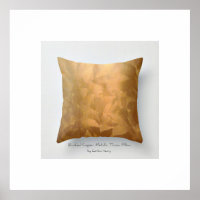 Brushed Copper Metallic Throw Pillow Art Print