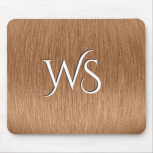 Brushed Copper Monogrammed Mouse Mat
