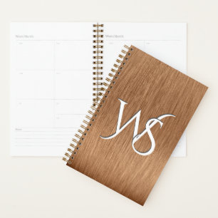 Brushed Copper Monogrammed Planner