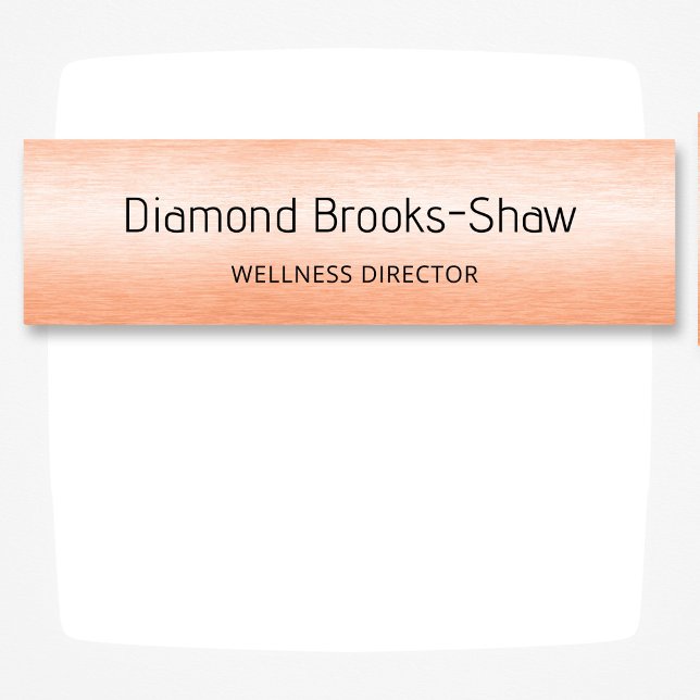 Brushed Copper Professional Company ID  Name Tag (Creator Uploaded)