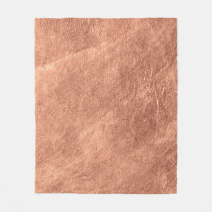 Brushed copper surface, metallic texture. fleece blanket