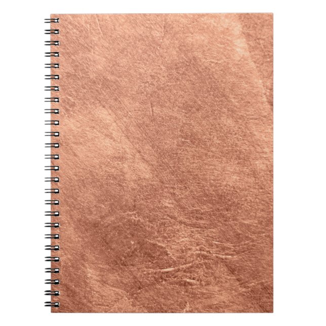 Brushed copper surface, metallic texture. notebook (Front)