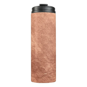 Brushed copper surface, metallic texture. thermal tumbler