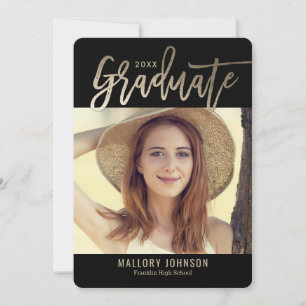 Brushed Glimmer EDITABLE COLOR Graduation Card