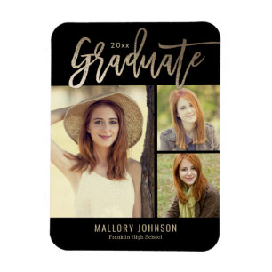 Brushed Glimmer Editable Colour Graduation Magnet