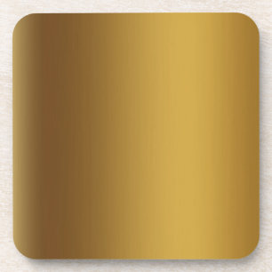 Brushed gold colour coaster