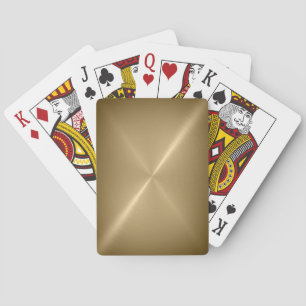 Brushed Gold Metal Playing Cards