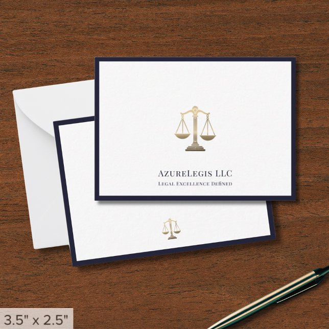 Brushed Gold Scale Law Note Card (Creator Uploaded)