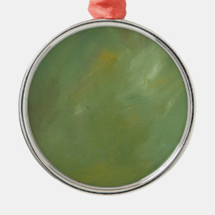 Brushed Green Abstract Metal Tree Decoration