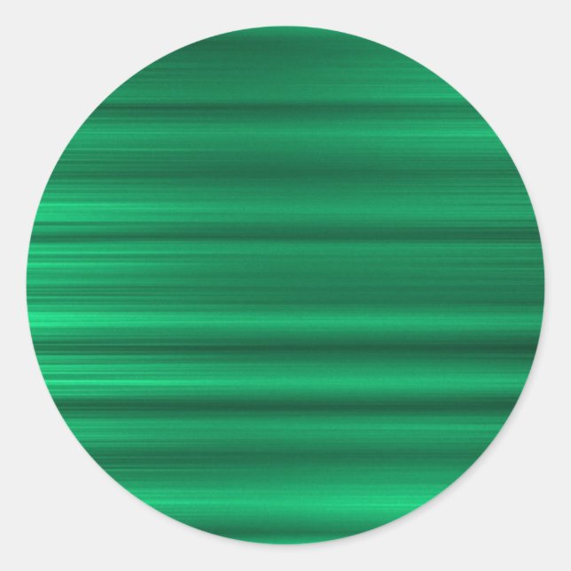 Brushed Green Classic Round Sticker (Front)