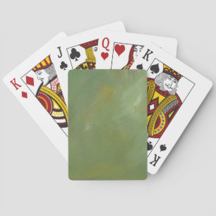 Brushed Green Faux Finish Playing Cards