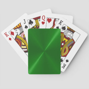 Brushed Green Metal Playing Cards