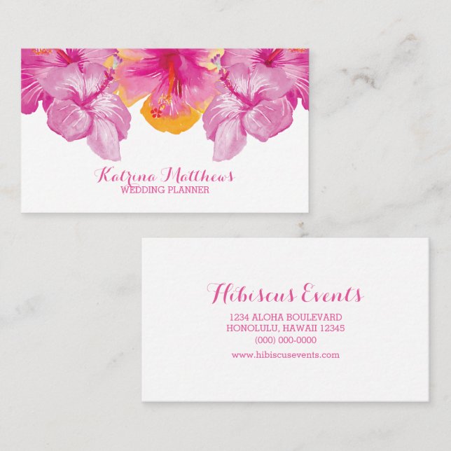 Brushed Hibiscus Business Card (Front/Back)