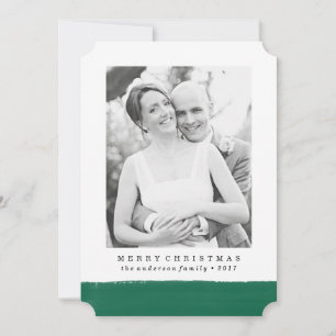 Brushed   Holiday Photo Card