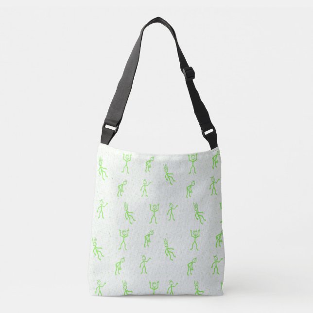 Brushed Kid Doodles Cute Illustrated Crossbody Bag (Front)
