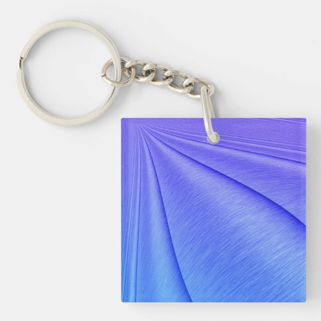 Brushed Lavender to Violet Contour Design Key Ring (Front)