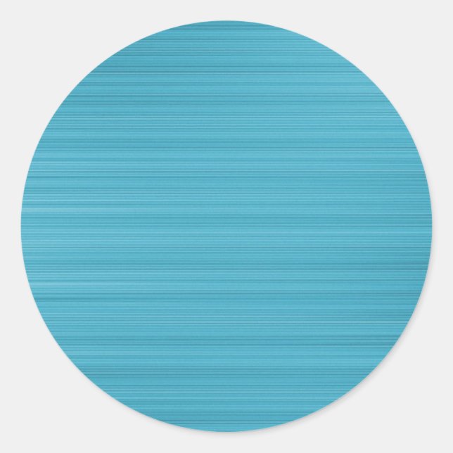 Brushed Light Blue Classic Round Sticker (Front)