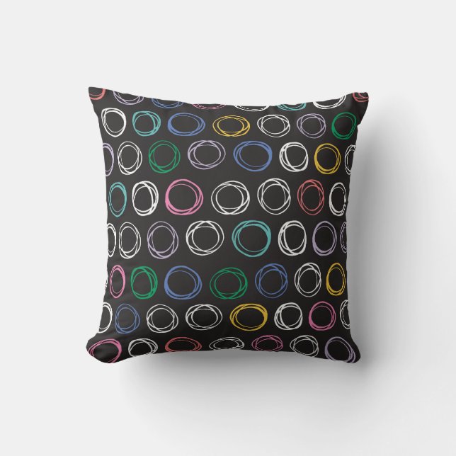 Brushed Lines: Hand Drawn Seamless Design Cushion (Front)