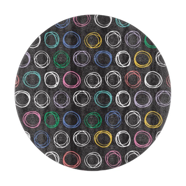 Brushed Lines: Hand Drawn Seamless Design Cutting Board (Front)