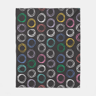 Brushed Lines: Hand Drawn Seamless Design Fleece Blanket
