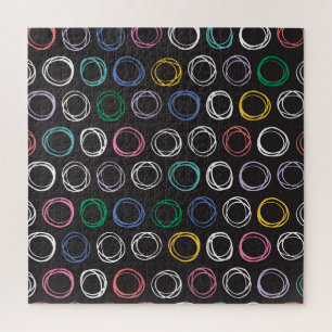 Brushed Lines: Hand Drawn Seamless Design Jigsaw Puzzle